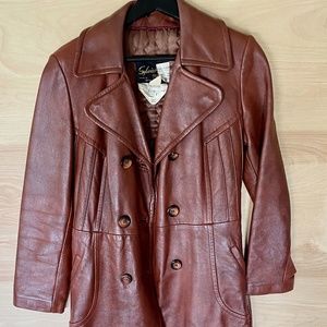 COPY - Vintage 70's Sylvia Mark Leather Trench
